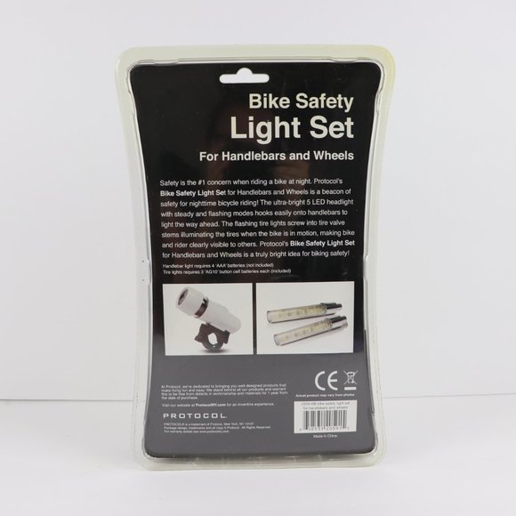 Protocol Bike Safety Light Set For Handlebars And Wheels ~ 7 Flashing Speeds - Picture 5 of 7